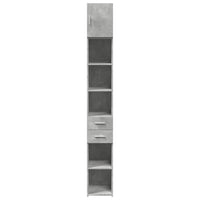 Thumbnail for Hochschrank Schmal Betongrau 30x42,5x225 cm Holzwerkstoff
