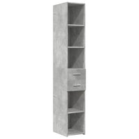 Thumbnail for Hochschrank Schmal Betongrau 30x42,5x225 cm Holzwerkstoff