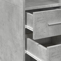Thumbnail for Hochschrank Schmal Betongrau 30x42,5x225 cm Holzwerkstoff