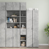 Thumbnail for Hochschrank Schmal Betongrau 30x42,5x225 cm Holzwerkstoff
