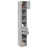 Thumbnail for Hochschrank Schmal Grau Sonoma 30x42,5x225 cm Holzwerkstoff