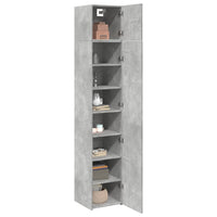 Thumbnail for Hochschrank Schmal Betongrau 40x42,5x225 cm Holzwerkstoff