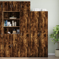 Thumbnail for Hochschrank Schmal Räuchereiche 40x42,5x225 cm Holzwerkstoff