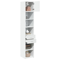 Thumbnail for Hochschrank Schmal Weiß 40x42,5x225 cm Holzwerkstoff