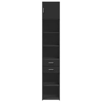 Thumbnail for Hochschrank Schmal Schwarz 40x42,5x225 cm Holzwerkstoff