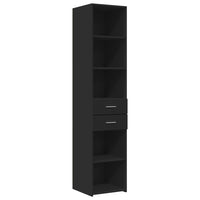 Thumbnail for Hochschrank Schmal Schwarz 40x42,5x225 cm Holzwerkstoff