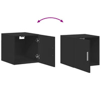 Thumbnail for Hochschrank Schmal Schwarz 40x42,5x225 cm Holzwerkstoff