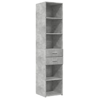 Thumbnail for Hochschrank Schmal Betongrau 40x42,5x225 cm Holzwerkstoff