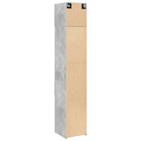 Thumbnail for Hochschrank Schmal Betongrau 40x42,5x225 cm Holzwerkstoff