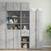 Thumbnail for Hochschrank Schmal Betongrau 40x42,5x225 cm Holzwerkstoff