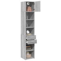 Thumbnail for Hochschrank Schmal Grau Sonoma 40x42,5x225 cm Holzwerkstoff