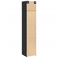Thumbnail for Hochschrank Schmal Schwarz 45x42,5x225 cm Holzwerkstoff