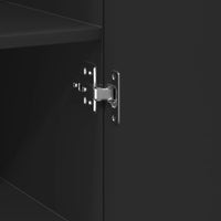Thumbnail for Hochschrank Schmal Schwarz 45x42,5x225 cm Holzwerkstoff