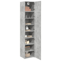 Thumbnail for Hochschrank Schmal Betongrau 45x42,5x225 cm Holzwerkstoff
