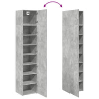 Thumbnail for Hochschrank Schmal Betongrau 45x42,5x225 cm Holzwerkstoff