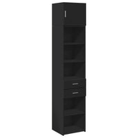 Thumbnail for Hochschrank Schmal Schwarz 45x42,5x225 cm Holzwerkstoff