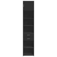 Thumbnail for Hochschrank Schmal Schwarz 45x42,5x225 cm Holzwerkstoff