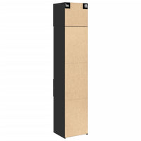 Thumbnail for Hochschrank Schmal Schwarz 45x42,5x225 cm Holzwerkstoff