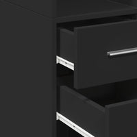 Thumbnail for Hochschrank Schmal Schwarz 45x42,5x225 cm Holzwerkstoff