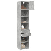Thumbnail for Hochschrank Schmal Betongrau 45x42,5x225 cm Holzwerkstoff