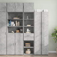 Thumbnail for Hochschrank Schmal Betongrau 45x42,5x225 cm Holzwerkstoff