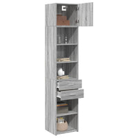 Thumbnail for Hochschrank Schmal Grau Sonoma 45x42,5x225 cm Holzwerkstoff