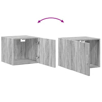 Thumbnail for Hochschrank Schmal Grau Sonoma 45x42,5x225 cm Holzwerkstoff