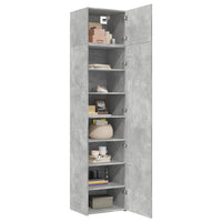 Thumbnail for Hochschrank Schmal Betongrau 50x42,5x225 cm Holzwerkstoff