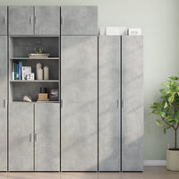 Thumbnail for Hochschrank Schmal Betongrau 50x42,5x225 cm Holzwerkstoff