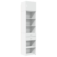 Thumbnail for Lagerschrank Schlank Weiß 50x42,5x225 cm Holzwerkstoff