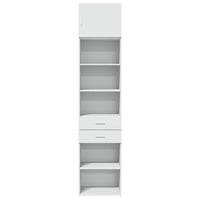 Thumbnail for Lagerschrank Schlank Weiß 50x42,5x225 cm Holzwerkstoff