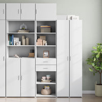 Thumbnail for Lagerschrank Schlank Weiß 50x42,5x225 cm Holzwerkstoff