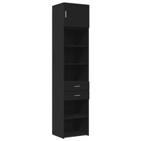 Thumbnail for Hochschrank Schmal Schwarz 50x42,5x225 cm Holzwerkstoff