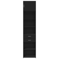 Thumbnail for Hochschrank Schmal Schwarz 50x42,5x225 cm Holzwerkstoff