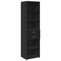 Thumbnail for Hochschrank Schmal Schwarz 50x42,5x225 cm Holzwerkstoff