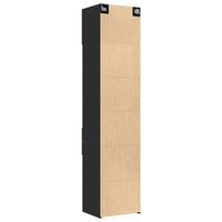 Thumbnail for Hochschrank Schmal Schwarz 50x42,5x225 cm Holzwerkstoff