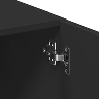 Thumbnail for Hochschrank Schmal Schwarz 50x42,5x225 cm Holzwerkstoff