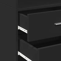Thumbnail for Hochschrank Schmal Schwarz 50x42,5x225 cm Holzwerkstoff