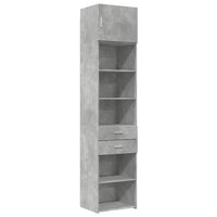 Thumbnail for Hochschrank Schmal Betongrau 50x42,5x225 cm Holzwerkstoff