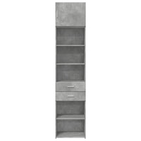 Thumbnail for Hochschrank Schmal Betongrau 50x42,5x225 cm Holzwerkstoff