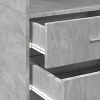 Thumbnail for Hochschrank Schmal Betongrau 50x42,5x225 cm Holzwerkstoff