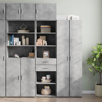Thumbnail for Hochschrank Schmal Betongrau 50x42,5x225 cm Holzwerkstoff