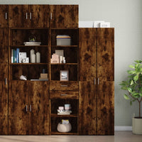 Thumbnail for Hochschrank Schmal Räuchereiche 50x42,5x225 cm Holzwerkstoff