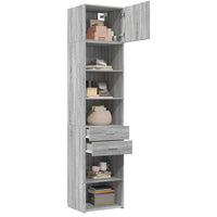 Thumbnail for Hochschrank Schmal Grau Sonoma 50x42,5x225 cm Holzwerkstoff