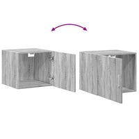 Thumbnail for Hochschrank Schmal Grau Sonoma 50x42,5x225 cm Holzwerkstoff