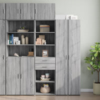 Thumbnail for Hochschrank Schmal Grau Sonoma 50x42,5x225 cm Holzwerkstoff