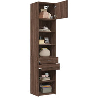 Thumbnail for Hochschrank Schmal Eichen-Optik 50x42,5x225 cm Holzwerkstoff