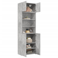 Thumbnail for Hochschrank Betongrau 70x42,5x225 cm Holzwerkstoff