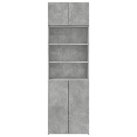 Thumbnail for Hochschrank Betongrau 70x42,5x225 cm Holzwerkstoff