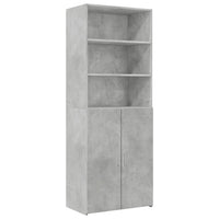 Thumbnail for Hochschrank Betongrau 70x42,5x225 cm Holzwerkstoff